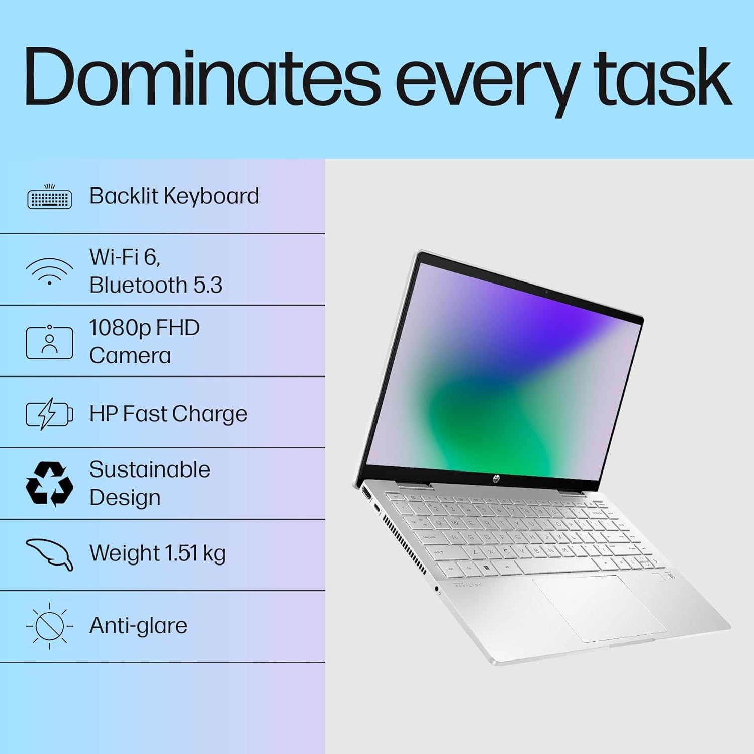 HP Pavilion x360 2-in-1 Laptop: 13th Gen Intel Core i5-1335U, 16GB RAM, 512GB SSD, 14-inch FHD Touchscreen - Image 3