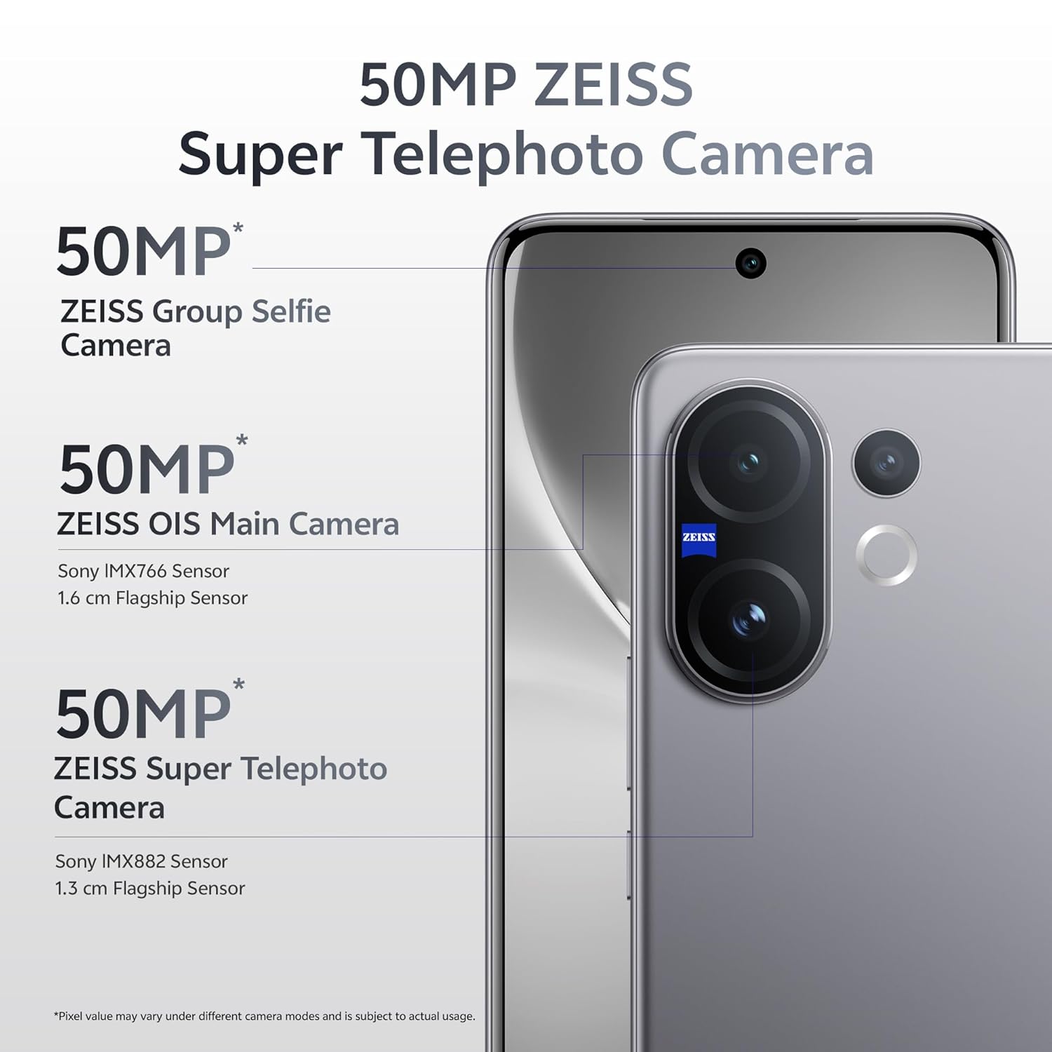 Vivo V60 5G (Mist Gray, 8GB RAM, 128GB Storage) - Certified Refurbished | 50MP ZEISS Portrait Camera | 6500mAh Massive Battery - Image 2