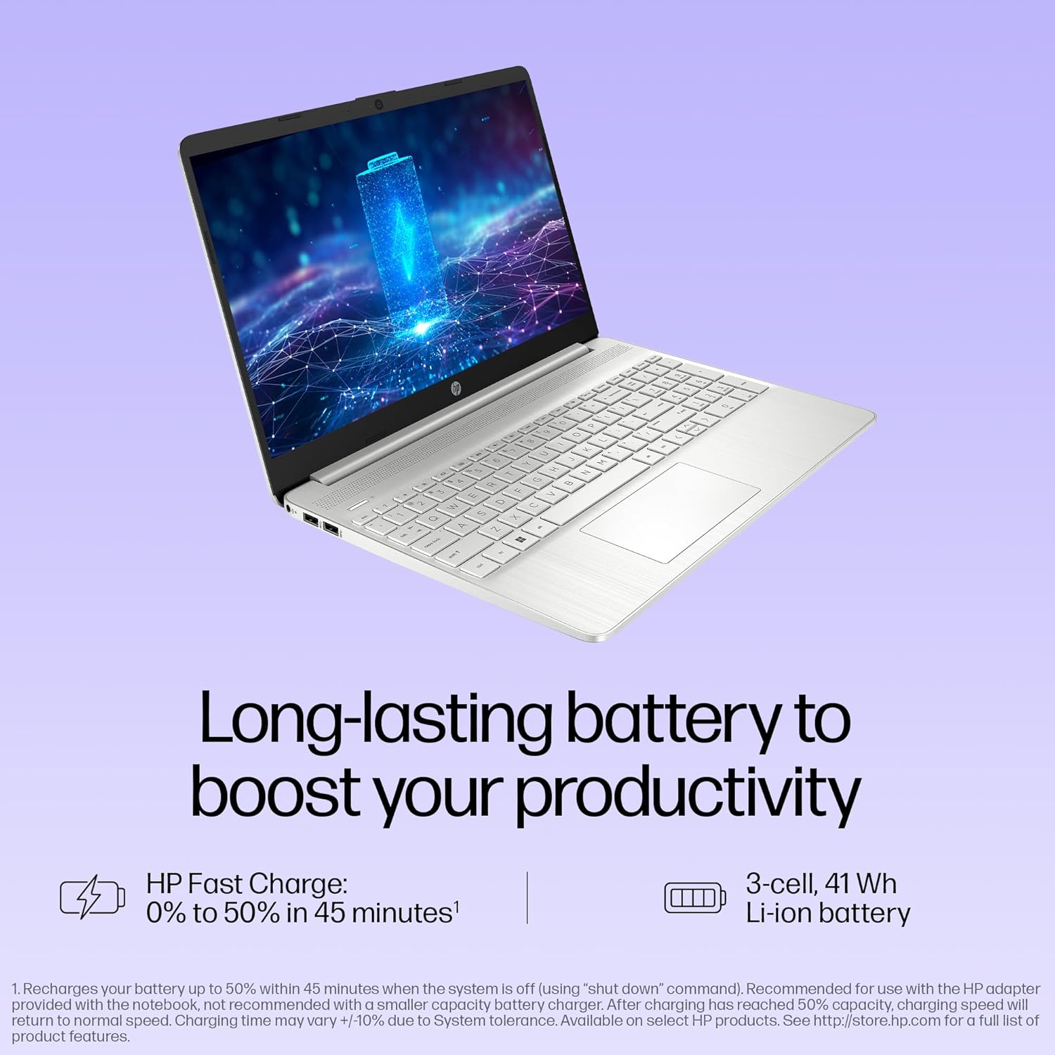 HP 15s (Natural Silver, 8GB RAM, 512GB SSD) - Certified Refurbished | 12th Gen Intel Core i3-1215U | 15.6" Anti-Glare FHD Display - Image 6