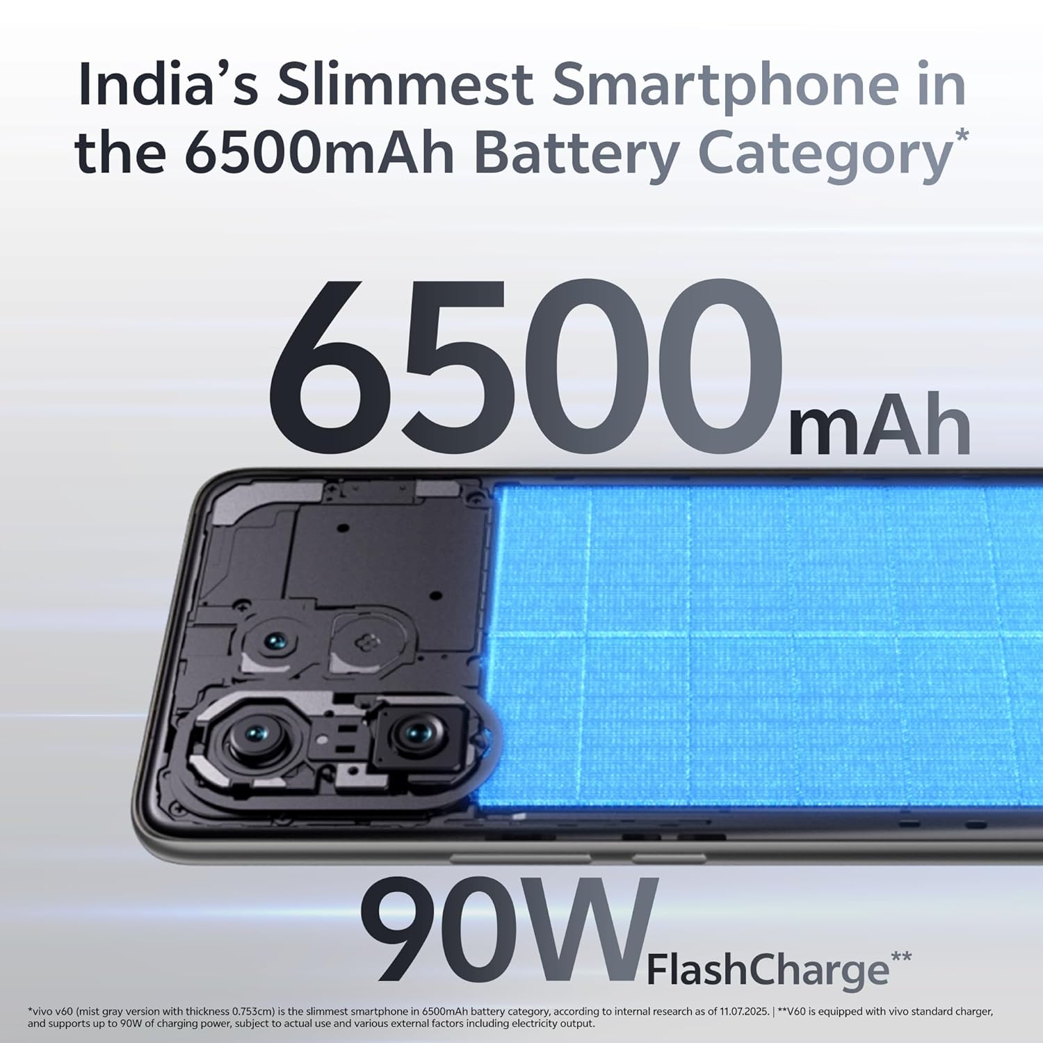 Vivo V60 5G (Mist Gray, 8GB RAM, 128GB Storage) - Certified Refurbished | 50MP ZEISS Portrait Camera | 6500mAh Massive Battery - Image 5