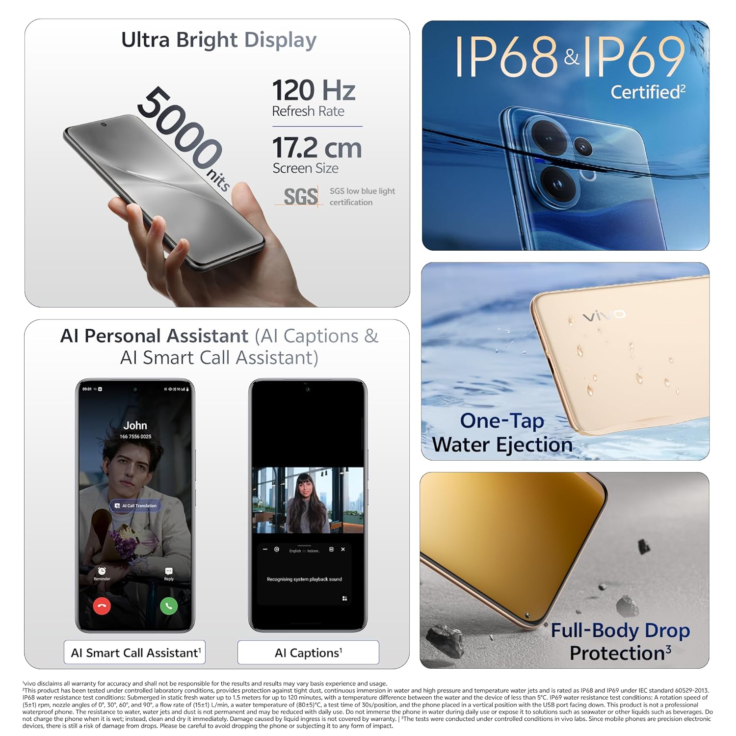 Vivo V60 5G (Mist Gray, 8GB RAM, 128GB Storage) - Certified Refurbished | 50MP ZEISS Portrait Camera | 6500mAh Massive Battery - Image 6