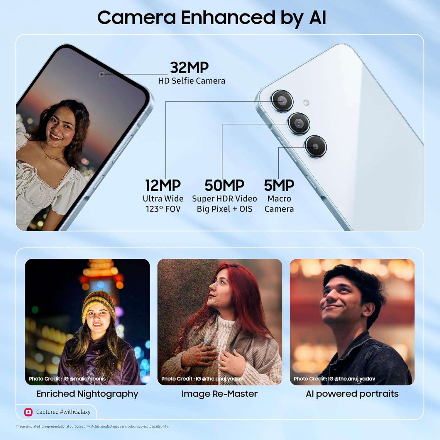 Samsung Galaxy A55 5G (Awesome Iceblue, 8GB RAM, 256GB Storage) - Certified Refurbished | Metal Frame | 50MP OIS Camera - Image 6