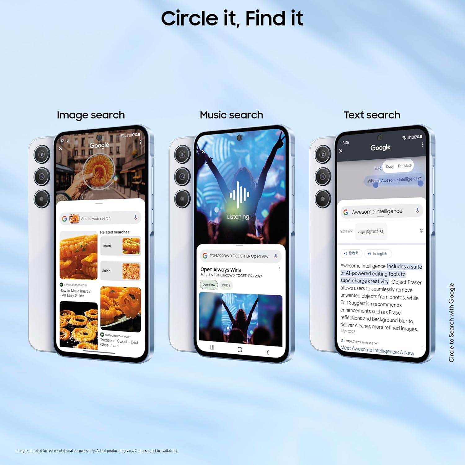 Samsung Galaxy A55 5G (Awesome Iceblue, 8GB RAM, 256GB Storage) - Certified Refurbished | Metal Frame | 50MP OIS Camera - Image 3